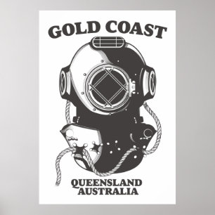 Gold Coast Queensland Australia diving poster