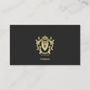 Gold Coat Of Arms Business Card