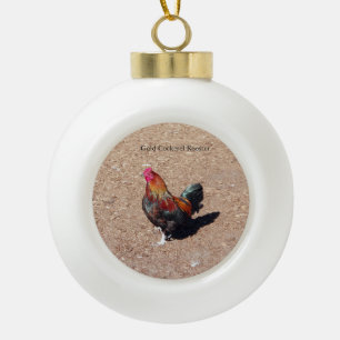 Gold Cockerel Rooster ornament