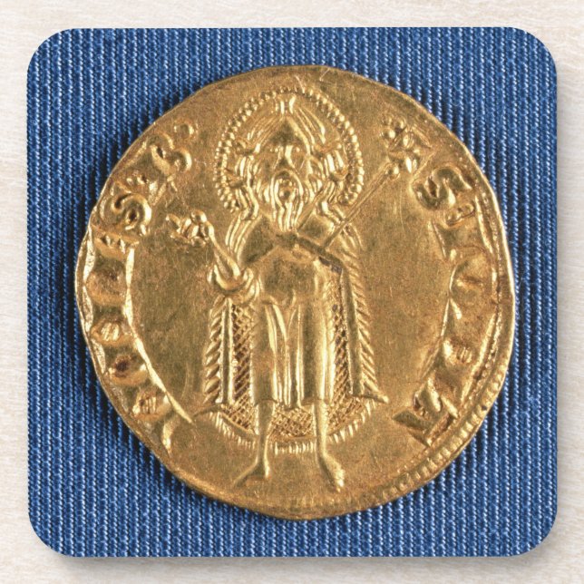Gold coin, with St. John the Baptist, 16th century Coaster (Front)