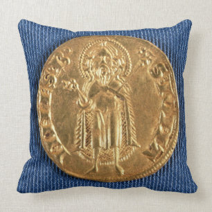 Gold coin, with St. John the Baptist, 16th century Cushion