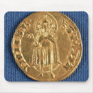 Gold coin, with St. John the Baptist, 16th century Mouse Pad