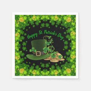 Gold Coins & Shamrocks St. Patrick's Day Napkin