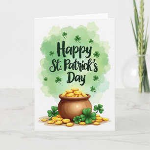 Gold Coins St Patricks Day Card