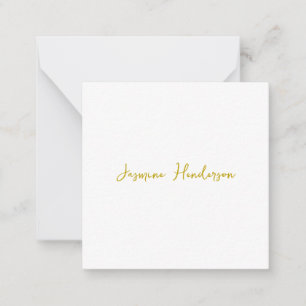 Gold Color Calligraphy Professional Custom Name Card