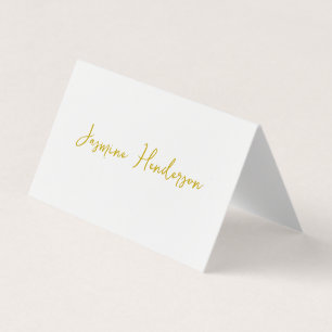 Gold Color Calligraphy Professional Name Card