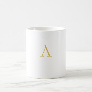 Gold Color Monogram Professional Custom Coffee Mug