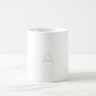 Gold Color Monogram Professional Custom Coffee Mug