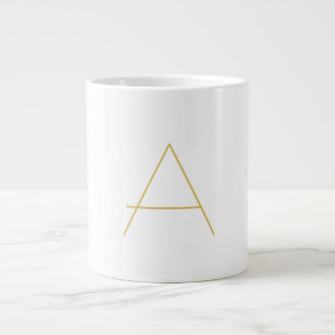 Gold Color Monogram Professional Custom Large Coffee Mug