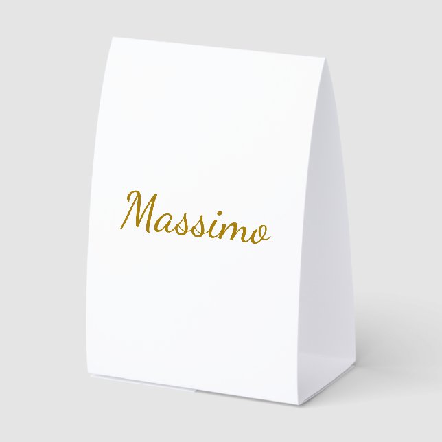 Gold Colour Calligraphy Elegant Plain Simple Name (Front)