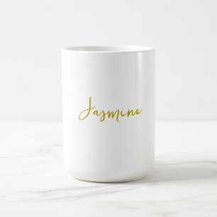Gold Colour Calligraphy Professional Custom Name Coffee Mug
