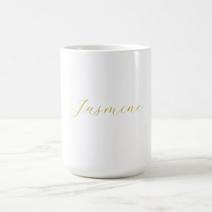 Gold Colour Calligraphy Professional Custom Name Coffee Mug