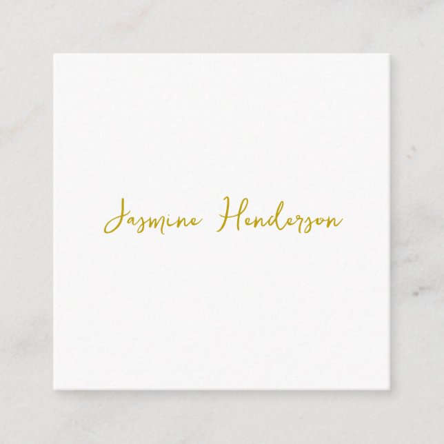 Gold Colour Calligraphy Professional Custom Name Enclosure Card (Front)