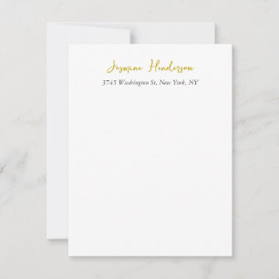 Gold Colour Calligraphy Professional Elegant RSVP Card