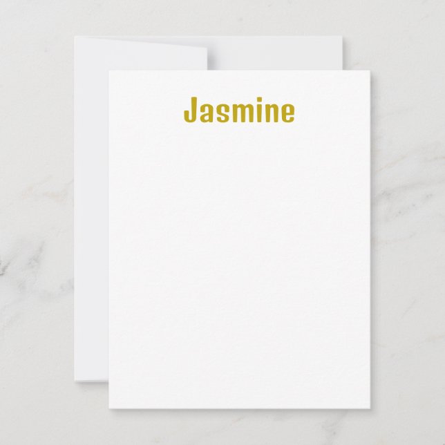 Gold Colour Calligraphy Professional Name  RSVP Card (Front)