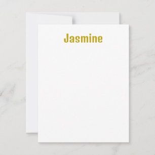 Gold Colour Calligraphy Professional Name  RSVP Card