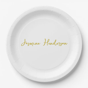 Gold Colour Calligraphy Professional Paper Plate
