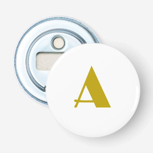 Gold Colour Custom Monogram Initial Letter Plain Bottle Opener