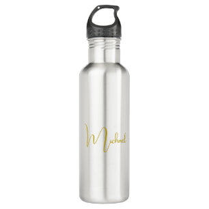 Gold Colour Elegant Stylish Trendy Unique Script 710 Ml Water Bottle