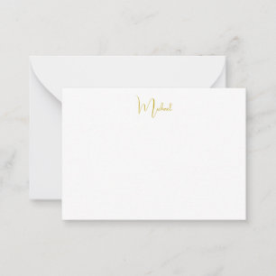 Gold Colour Elegant Stylish Trendy Unique Script Card