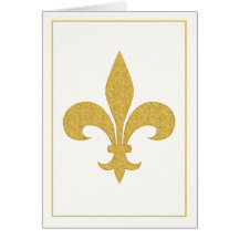 Gold Colour Fleur-de-Lis on Light Cream Colour Car