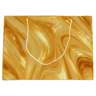 Gold-colour, gold-shimmer,  large gift bag
