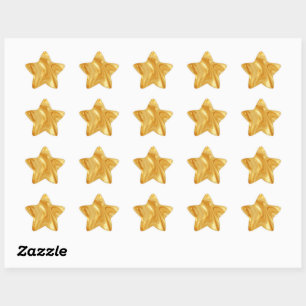 Gold-colour, gold-shimmer, star sticker