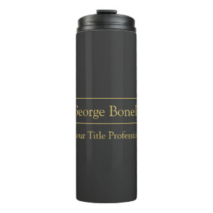 Gold Colour Grey Classical Personal Customise Chic Thermal Tumbler