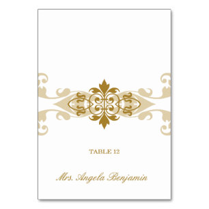 Gold Colour Ironworks Elegant Wedding Place Card