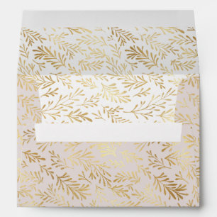 Gold Colour Leaf Art Envelope