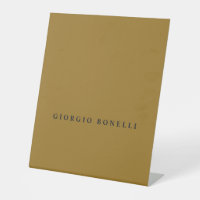 Gold Colour Minimalist Personal Modern Own Name