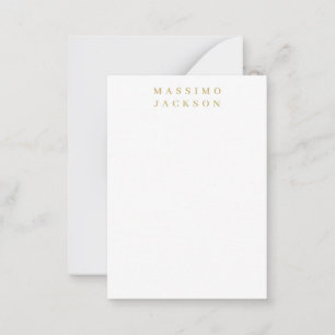 Gold Colour Minimalist Professional Serif Font Card