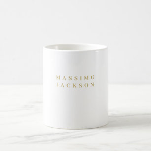 Gold Colour Minimalist Professional Serif Font Coffee Mug