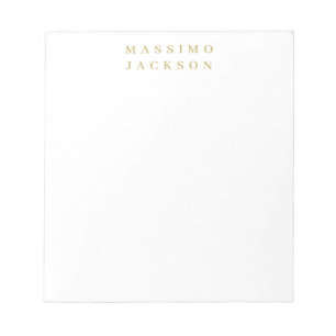 Gold Colour Minimalist Professional Serif Font Notepad