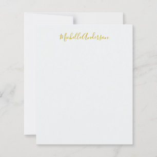 Gold Colour Modern Minimalist Handwriting Name