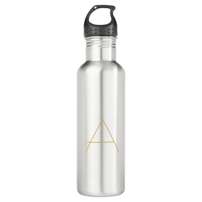 Gold Colour Monogram Professional Custom 710 Ml Water Bottle (Front)
