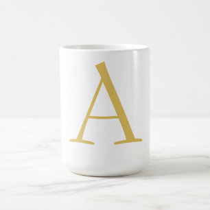 Gold Colour Monogram Professional Custom Coffee Mug