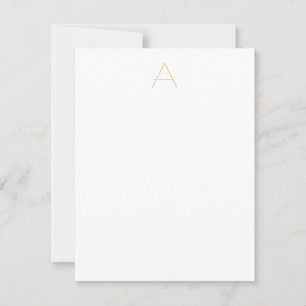 Gold Colour Monogram Professional Custom RSVP Card