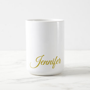 Gold colour name professional minimalist modern coffee mug
