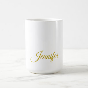 Gold colour name professional minimalist modern   coffee mug