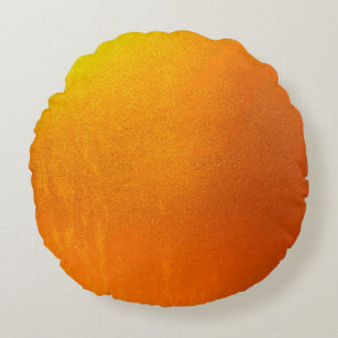Gold colour or foil on the wall texture background round cushion