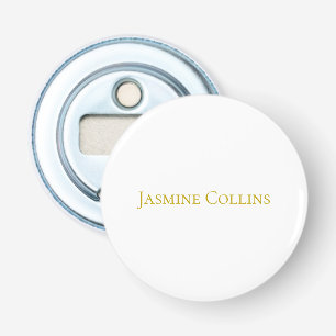 Gold Colour Plain Minimalist Professional Name  Bottle Opener
