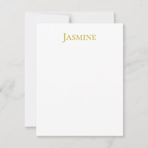 Gold Colour Plain Minimalist Professional Name  Card