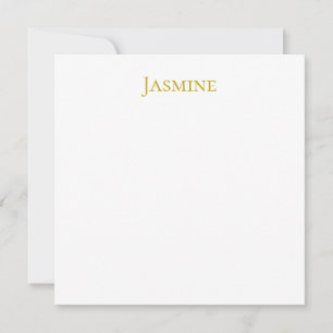 Gold Colour Plain Minimalist Professional Name  Card