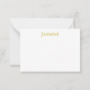 Gold Colour Plain Minimalist Professional Name  Card