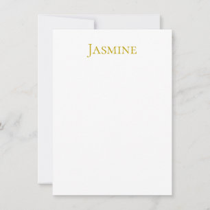 Gold Colour Plain Minimalist Professional Name  Card