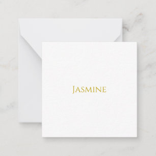 Gold Colour Plain Minimalist Professional Name  Card