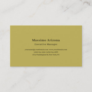 Gold Colour Plain Professional Modern Minimalist Business Card