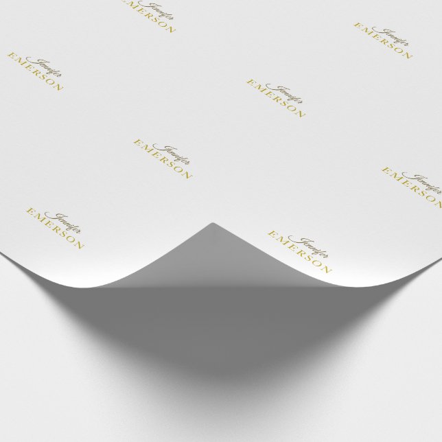 Gold colour professional minimalist modern plain  wrapping paper (Corner)