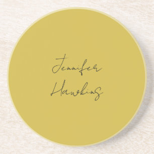 Gold colour professional plain handwriting coaster